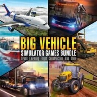 Big Vehicle Simulator Games Bundle: Truck Farming Flight Construction Bus Ship